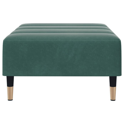 Footstool Dark Green 30.3"x21.7"x12.2" Velvet