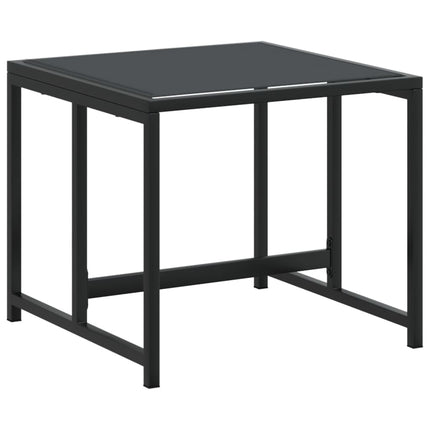 Patio Stools 4 pcs Black Steel and Textilene