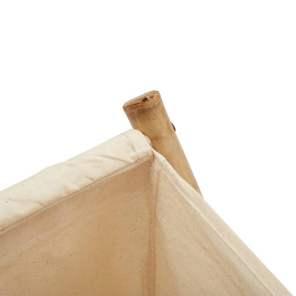 Laundry Basket Cream White 17.7"x21.7"x25" Bamboo