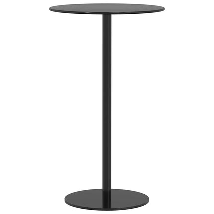 Patio Table Round Black Ø23.6"x41.3" Steel
