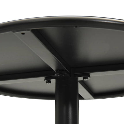 Patio Table Round Black Ø23.6"x41.3" Steel