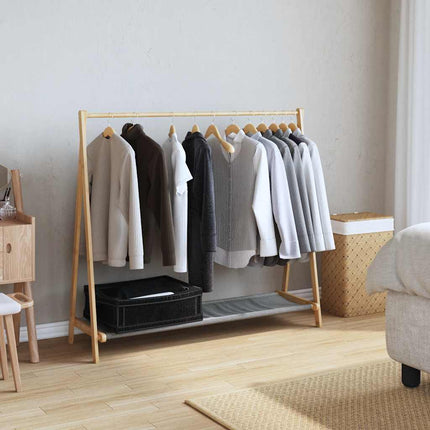 Clothes Rack with Shelves 41.7"x13.4"x40.2" Bamboo