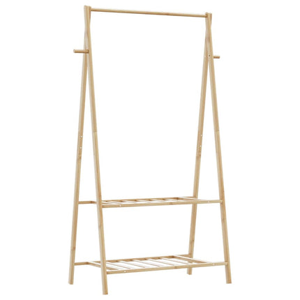 Clothes Rack with Shelves 37.8"x17.9"x59.3" Bamboo