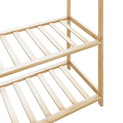 Clothes Rack with Shelves 31.5"x15.7"x68.9" Bamboo