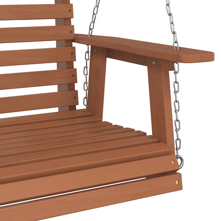 Garden Swing Bench Brown Solid Fir Wood Standard Ergonomic