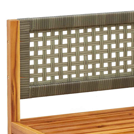 Garden Sofa Armless with Cushions Wood Acacia&Rattan