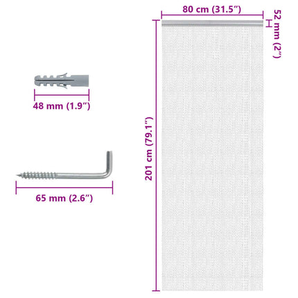 Chain Door Fly Screen 31.5x79.1" Aluminium