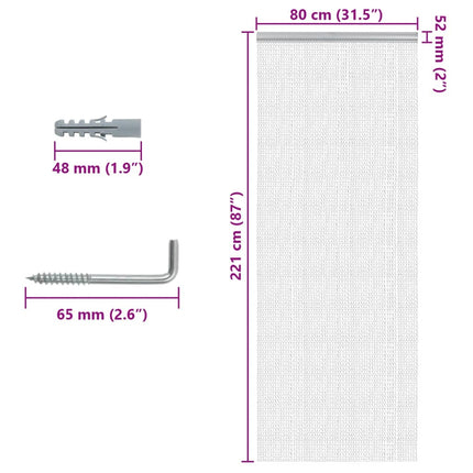 Chain Door Fly Screen 31.5x87.0" Aluminium