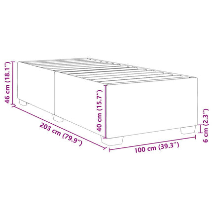 Bed Frame without Mattress Light Gray Twin XL Fabric