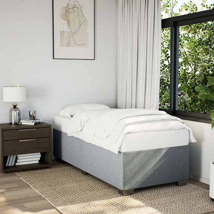 Bed Frame without Mattress Light Gray Twin XL Fabric