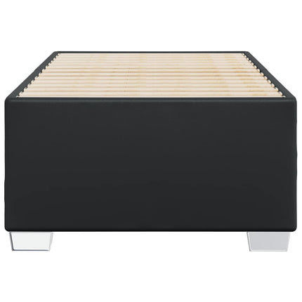 Bed Frame without Mattress Black Twin Faux Leather