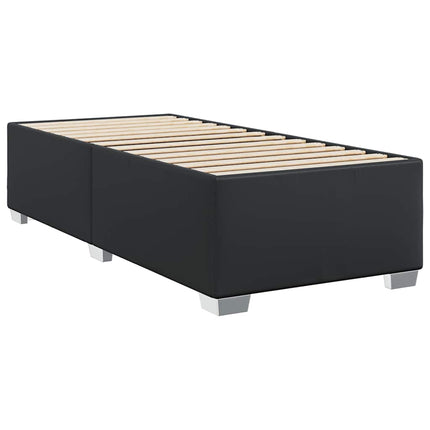 Bed Frame without Mattress Black Twin XL Faux Leather
