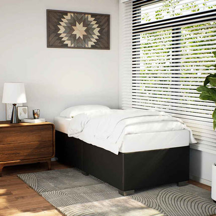 Bed Frame without Mattress Black Twin XL Faux Leather