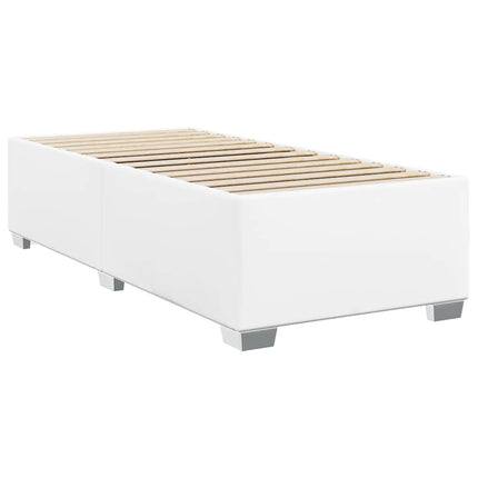 Bed Frame without Mattress White Twin XL Faux Leather