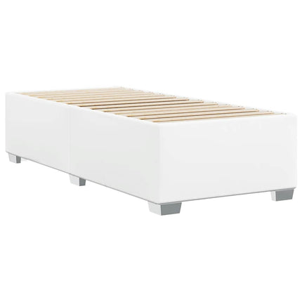 Bed Frame without Mattress White Twin XL Faux Leather