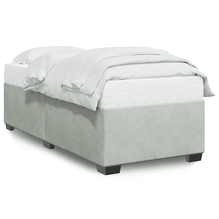 Bed Frame without Mattress Light Gray Twin XL Velvet