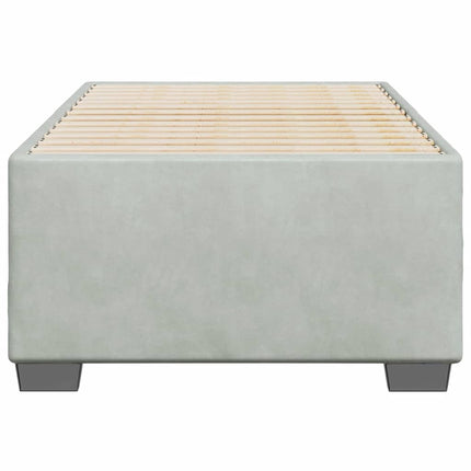 Bed Frame without Mattress Light Gray Twin XL Velvet