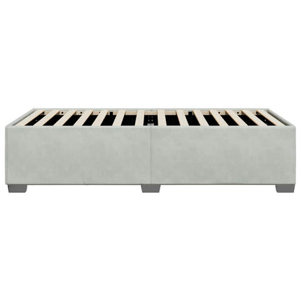 Bed Frame without Mattress Light Gray Twin XL Velvet