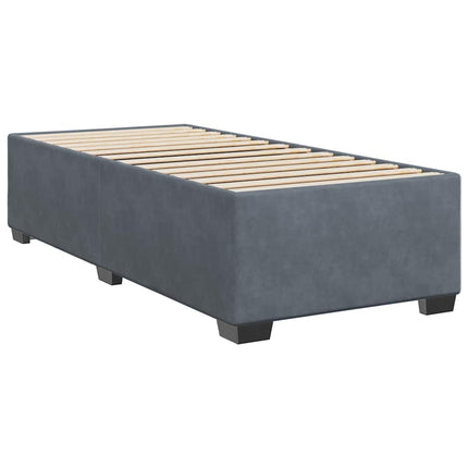 Bed Frame without Mattress Dark Gray Twin XL Velvet