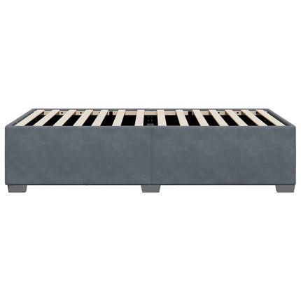 Bed Frame without Mattress Dark Gray Twin XL Velvet