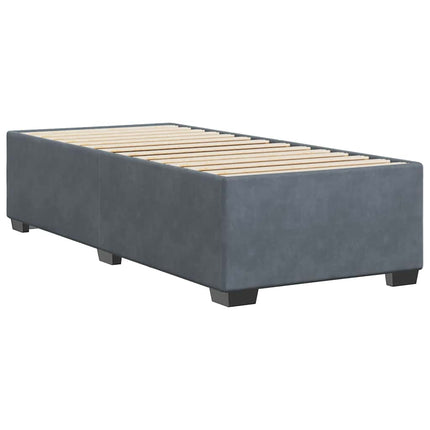 Bed Frame without Mattress Dark Gray Twin XL Velvet
