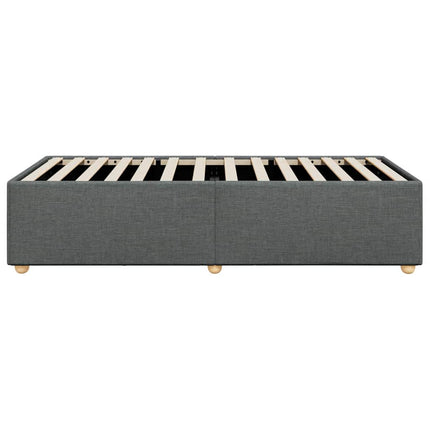 Bed Frame without Mattress Dark Gray Twin XL Fabric