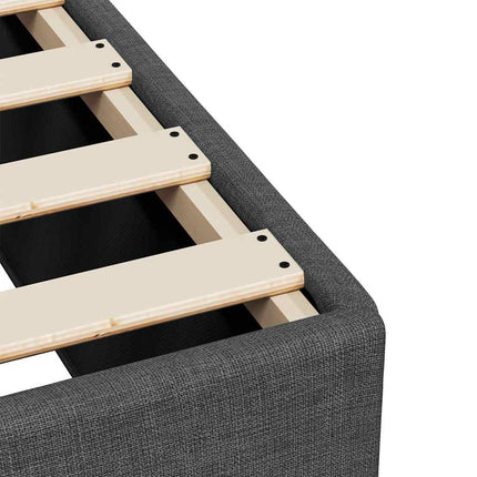 Bed Frame without Mattress Dark Gray Twin XL Fabric