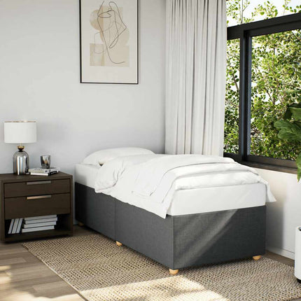 Bed Frame without Mattress Dark Gray Twin XL Fabric