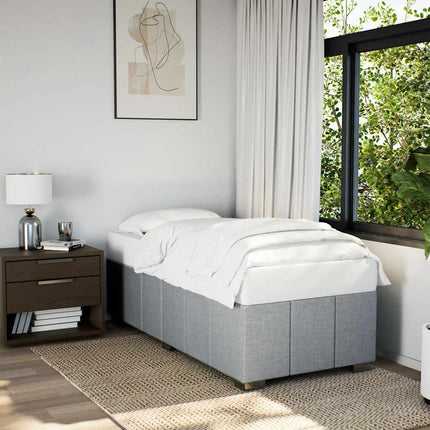 Bed Frame without Mattress Light Gray Twin XL Fabric