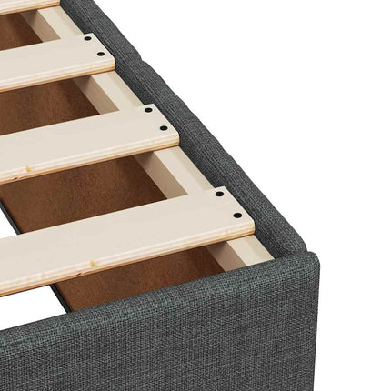 Bed Frame without Mattress Dark Gray Twin XL Fabric