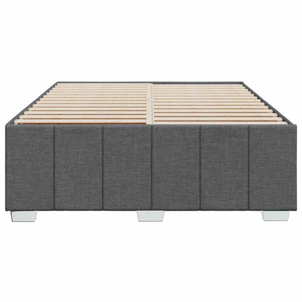 Bed Frame without Mattress Dark Gray Queen Fabric