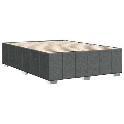 Bed Frame without Mattress Dark Gray Queen Fabric