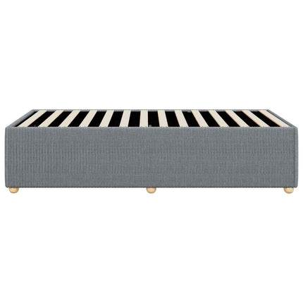 Bed Frame without Mattress Light Gray Twin Fabric