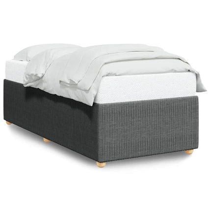 Bed Frame without Mattress Dark Gray Twin Fabric