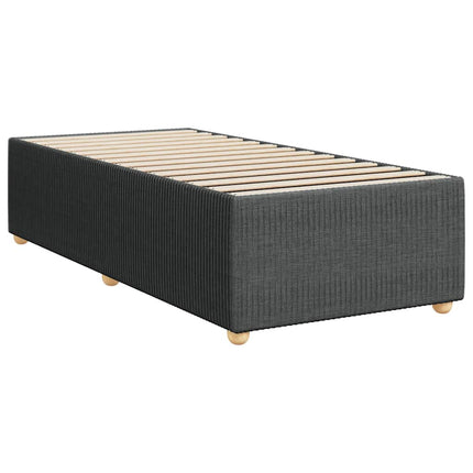 Bed Frame without Mattress Dark Gray Twin Fabric