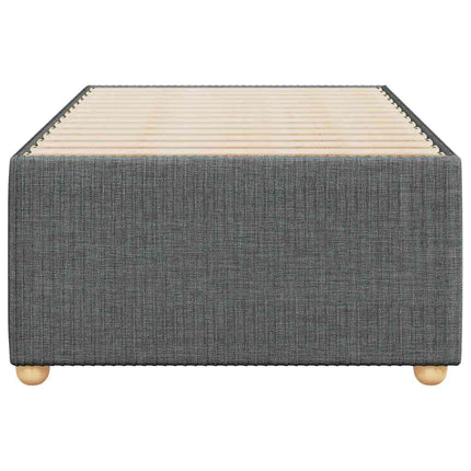 Bed Frame without Mattress Dark Gray Twin Fabric
