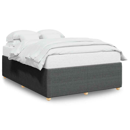 Bed Frame without Mattress Dark Gray Full Fabric