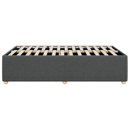 Bed Frame without Mattress Dark Gray Full Fabric