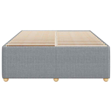 Bed Frame without Mattress Light Gray Queen Fabric