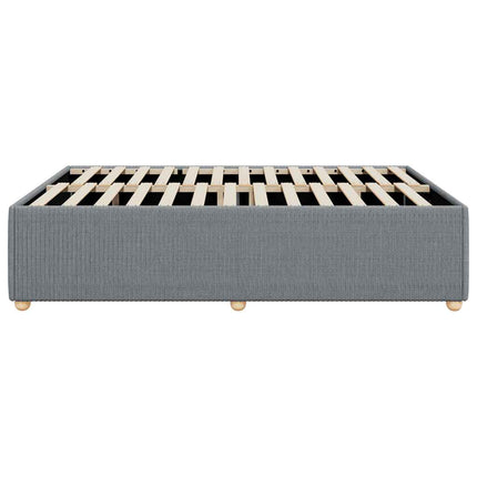 Bed Frame without Mattress Light Gray Queen Fabric