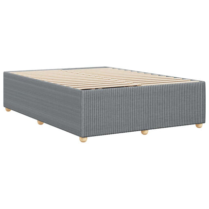 Bed Frame without Mattress Light Gray Queen Fabric
