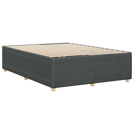 Bed Frame without Mattress Dark Gray Queen Fabric