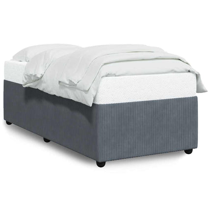 Bed Frame without Mattress Dark Gray Twin Velvet