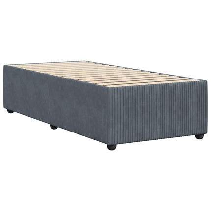 Bed Frame without Mattress Dark Gray Twin XL Velvet