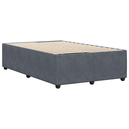 Bed Frame without Mattress Dark Gray Full Velvet