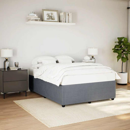 Bed Frame without Mattress Dark Gray Full Velvet