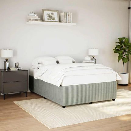 Bed Frame without Mattress Light Gray Queen Velvet