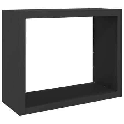 Firewood Rack Black 39.4x15.7x31.5" Steel