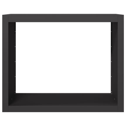 Firewood Rack Black 39.4x15.7x31.5" Steel