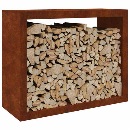 Firewood Rack 39.4"x15.7"x31.5" Weathering Steel